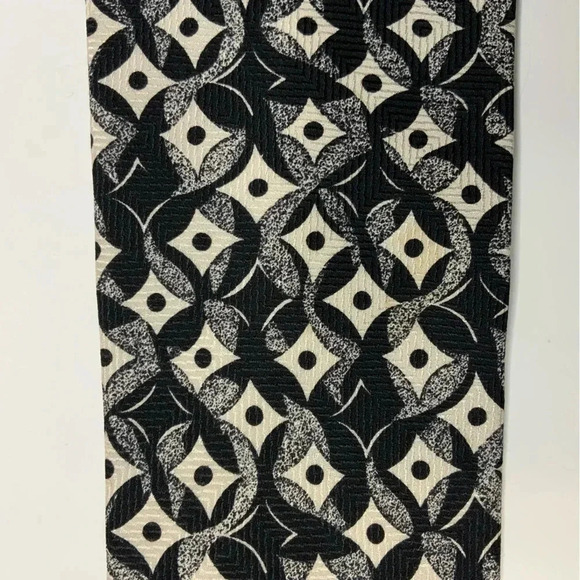 2/$30 CRICKETEER Black/Cream Abstract Silk Tie Eclectic Grandpa Style - Picture 9 of 12
